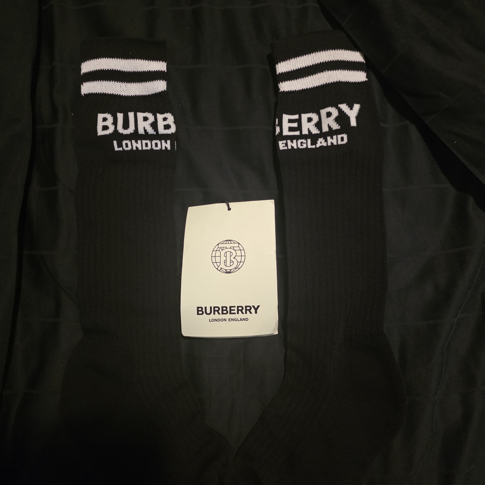 NWT- Burberry Black Casual Socks - Picture 3 of 11